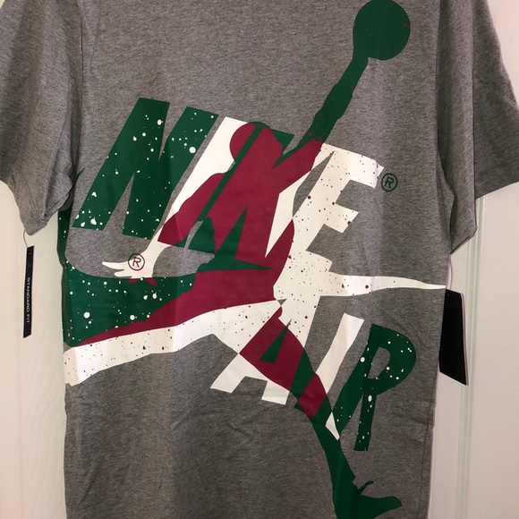 NWT Air Jordan Grey Tshirt w/ Large Jumpman Logo - Picture 2 of 6